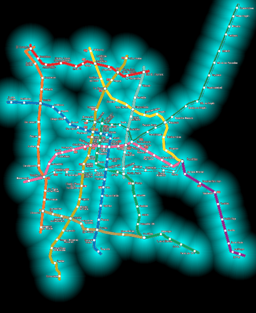 Final result with distance colorcoded.