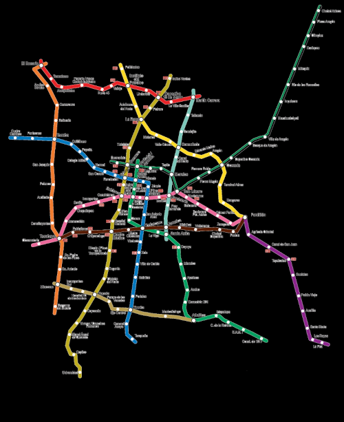 Map of the metro.