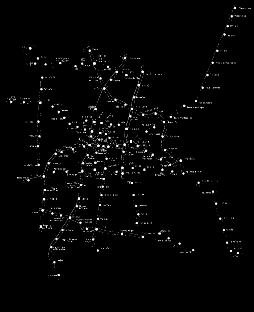 Processed map of the metro.