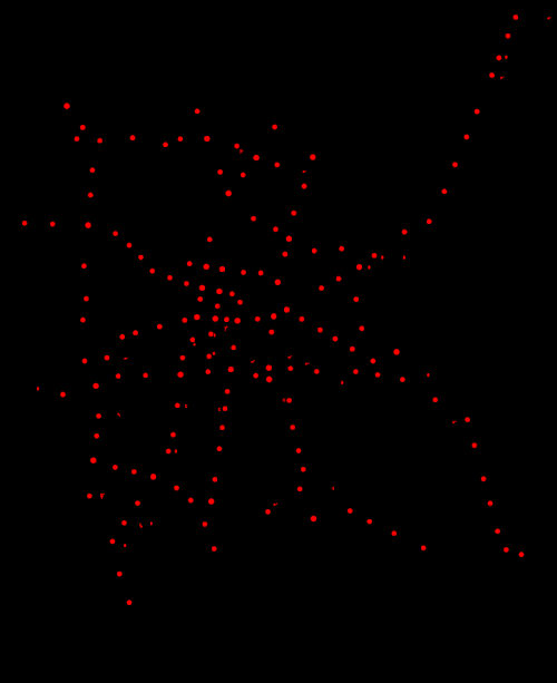 Station map of the metro.